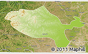 Physical 3D Map of Jalaid Qi, satellite outside