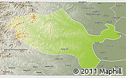 Physical 3D Map of Jalaid Qi, semi-desaturated
