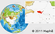 Physical Location Map of Jalaid Qi, highlighted country