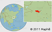 Savanna Style Location Map of Jalaid Qi