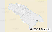 Classic Style 3D Map of Jarud Qi, single color outside