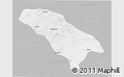 Gray 3D Map of Jarud Qi, single color outside