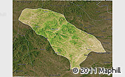Satellite 3D Map of Jarud Qi, darken