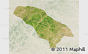 Satellite 3D Map of Jarud Qi, lighten