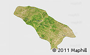 Satellite 3D Map of Jarud Qi, single color outside