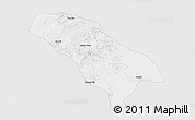 Silver Style 3D Map of Jarud Qi, single color outside