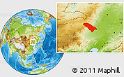 Physical Location Map of Jarud Qi