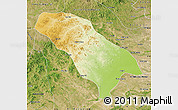 Physical Map of Jarud Qi, satellite outside