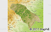 Satellite Map of Jarud Qi, physical outside