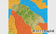 Satellite Map of Jarud Qi, political outside