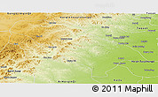 Physical Panoramic Map of Jarud Qi