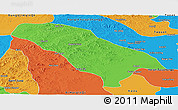 Political Panoramic Map of Jarud Qi