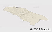 Shaded Relief Panoramic Map of Jarud Qi, cropped outside