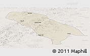 Shaded Relief Panoramic Map of Jarud Qi, lighten