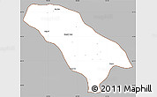 Gray Simple Map of Jarud Qi, cropped outside
