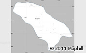 Gray Simple Map of Jarud Qi, single color outside