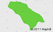 Political Simple Map of Jarud Qi, single color outside