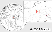 Blank Location Map of Jining Shi