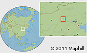 Savanna Style Location Map of Jining Shi