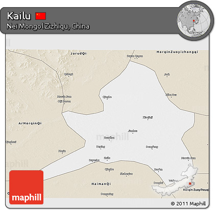 Classic Style 3D Map of Kailu