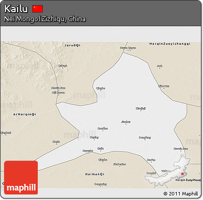 Classic Style 3D Map of Kailu
