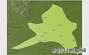 Physical 3D Map of Kailu, darken
