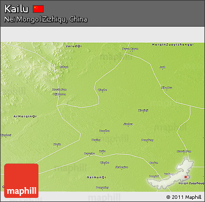 Physical 3D Map of Kailu