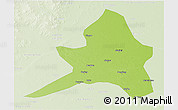 Physical 3D Map of Kailu, lighten
