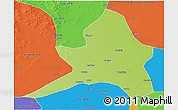 Physical 3D Map of Kailu, political outside