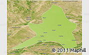 Physical 3D Map of Kailu, satellite outside