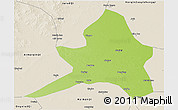 Physical 3D Map of Kailu, shaded relief outside