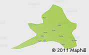 Physical 3D Map of Kailu, single color outside