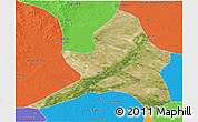 Satellite 3D Map of Kailu, political outside