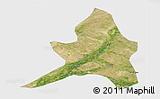 Satellite 3D Map of Kailu, single color outside