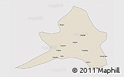 Shaded Relief 3D Map of Kailu, cropped outside