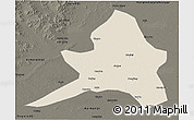 Shaded Relief 3D Map of Kailu, darken