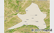 Shaded Relief 3D Map of Kailu, satellite outside