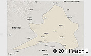 Shaded Relief 3D Map of Kailu, semi-desaturated