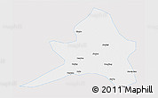 Silver Style 3D Map of Kailu, single color outside