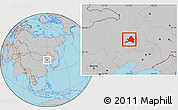 Gray Location Map of Kailu