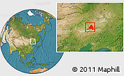Satellite Location Map of Kailu