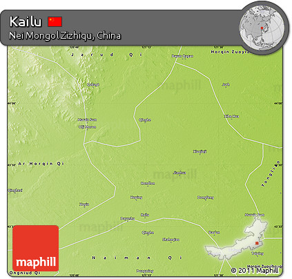 Physical Map of Kailu