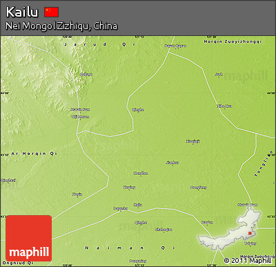 Physical Map of Kailu