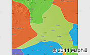 Physical Map of Kailu, political outside