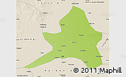Physical Map of Kailu, shaded relief outside