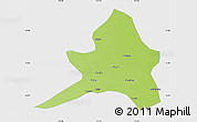 Physical Map of Kailu, single color outside