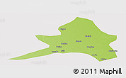 Physical Panoramic Map of Kailu, cropped outside