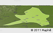 Physical Panoramic Map of Kailu, darken