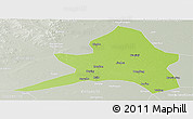 Physical Panoramic Map of Kailu, lighten, semi-desaturated