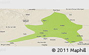 Physical Panoramic Map of Kailu, shaded relief outside